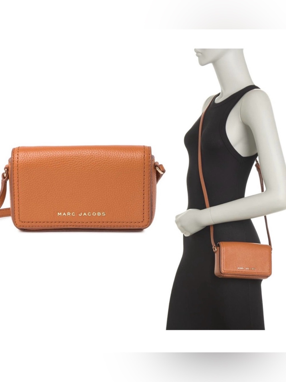 Marc Jacobs groove mini bag- smoke almond pebbled leather crossbody